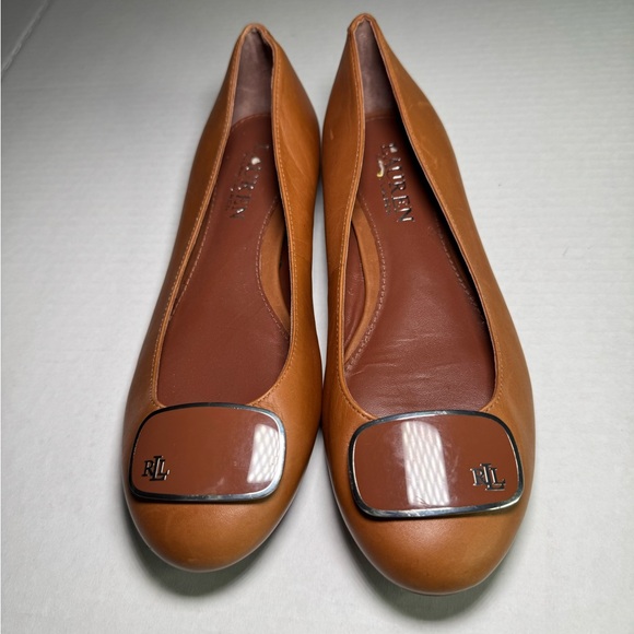 Ralph Lauren Women's Tan Leather Flats - Picture 1 of 4